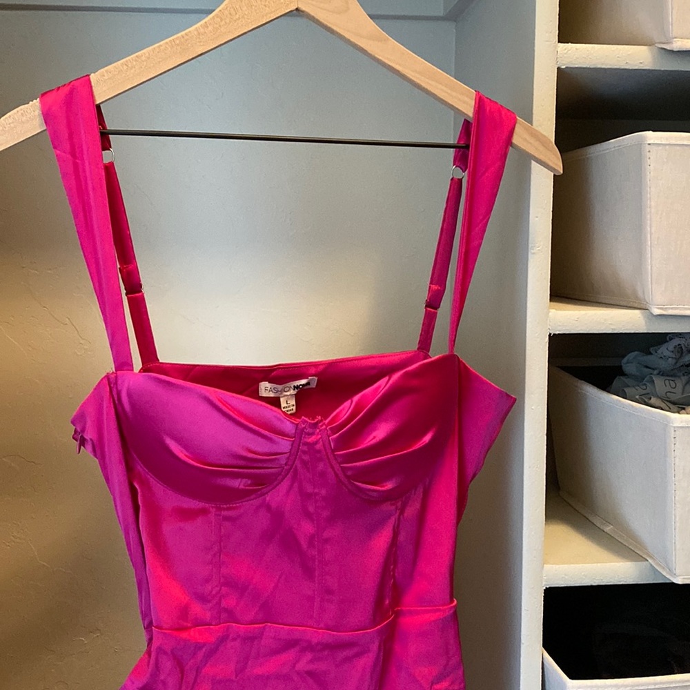 Fashion Nova With Love Satin Midi